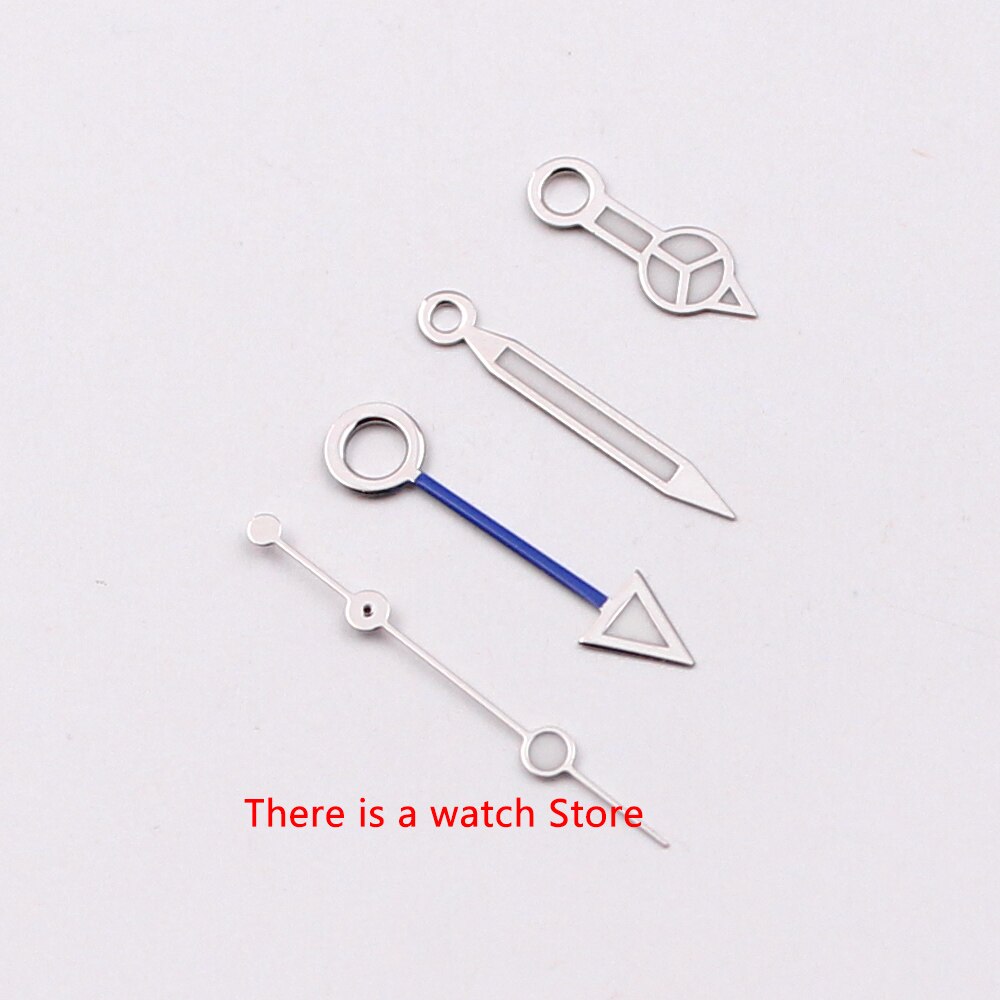 A set stainless steel edge luminous watch hands with GMT Pointer Fit For Mingzhu Automatic Movement Men's Watch: NO2