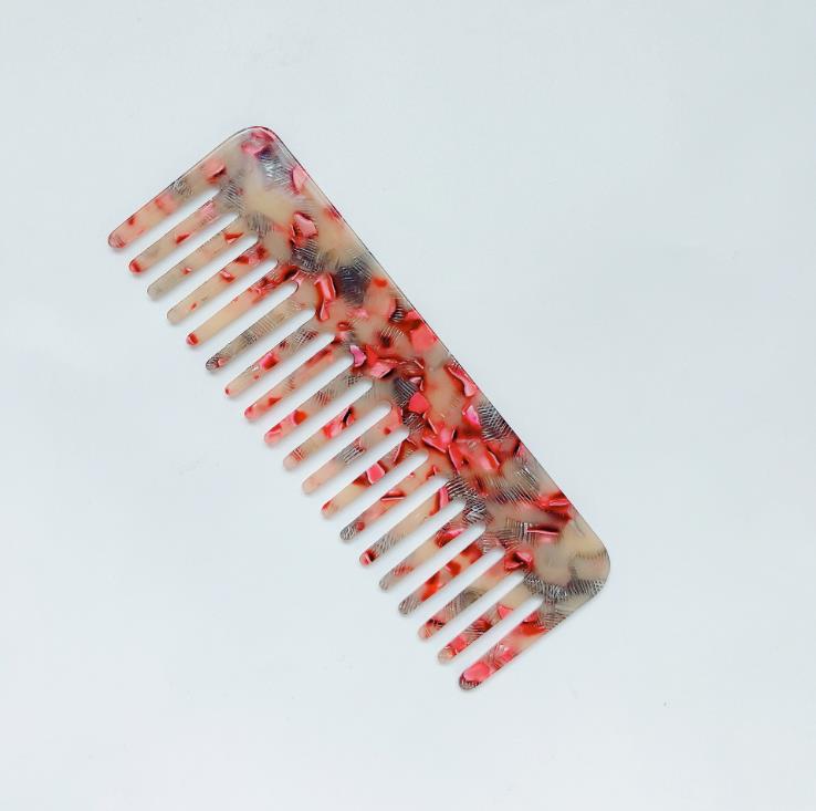 Acétate Massage confortable antistatique peignes à cheveux coloré brosse à cheveux outil de coiffure 2 taille pour les femmes filles: 14.5cm orange