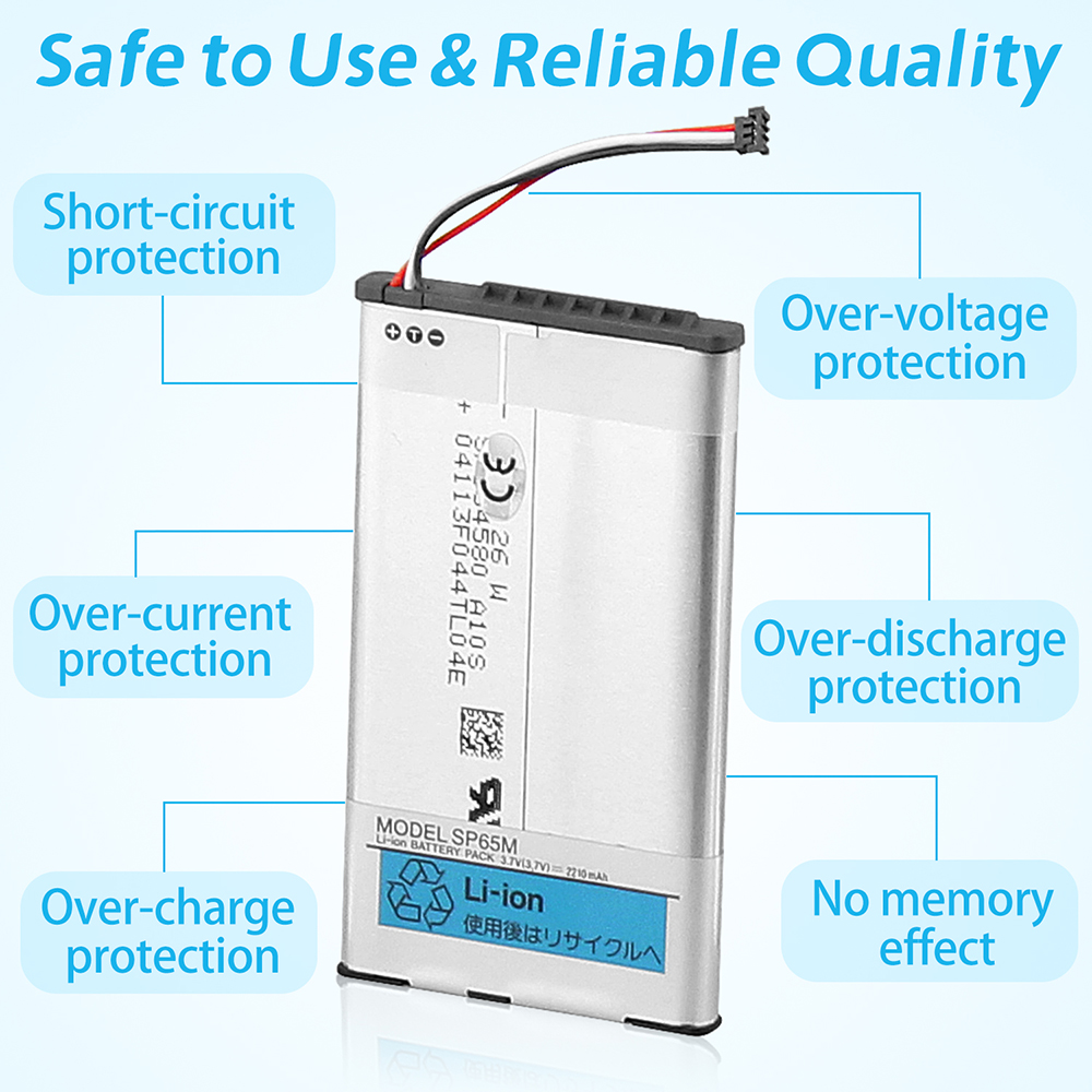OSTENT 2210mAh SP65M akumulator do Sony PS Vita PSV 1000 Gamepad wymienny akumulator z ładowarką USB kabel do ładowania