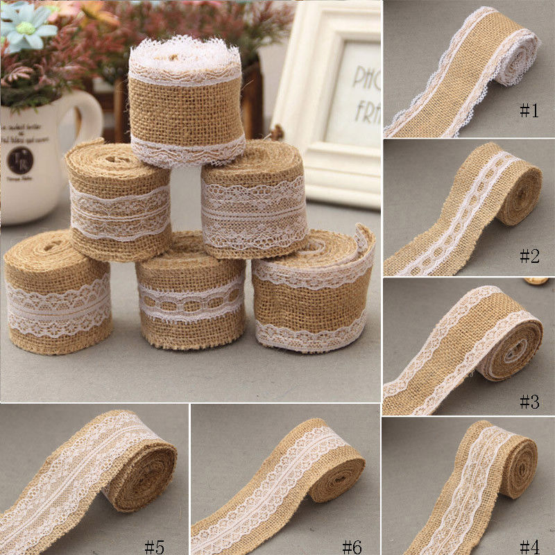 2M x 5CM Hessian Table Runners Hessian Roll Fabric Burlap Jute Rustic Wedding