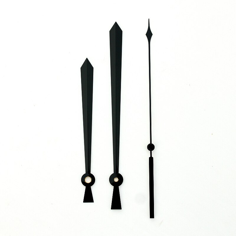 100 sets S As Klok Handen 22 # Zwarte Lange Handen Metalen Aluminium Materiaal Quartz Klok Accessoire DIY klok kits