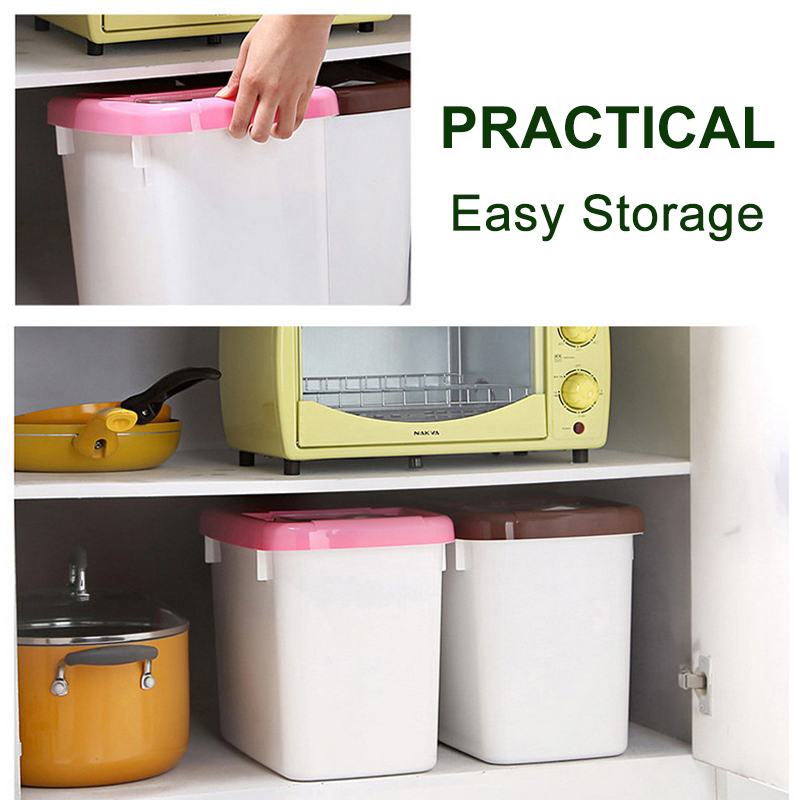 15 - 20 kg Nordic Plastic Food Storage Container Rice Grain Container Organizer Sliding Lid Sealed Freshness Storage Case