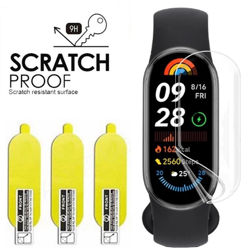 1-5 uds película de hidrogel para Xiaomi Mi Band 9 8 7 Protector de pantalla para reloj inteligente en Mi Band 8 7 6 5 Mi Band9 película protectora no vidrio
