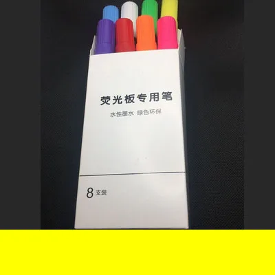 7/9 Stuks Vloeibaar Krijt Uitwisbare Markeerstift Whiteboard Graffiti Led Advertentie Krijtbord Fluorescerende Marker Pen Art Supplies