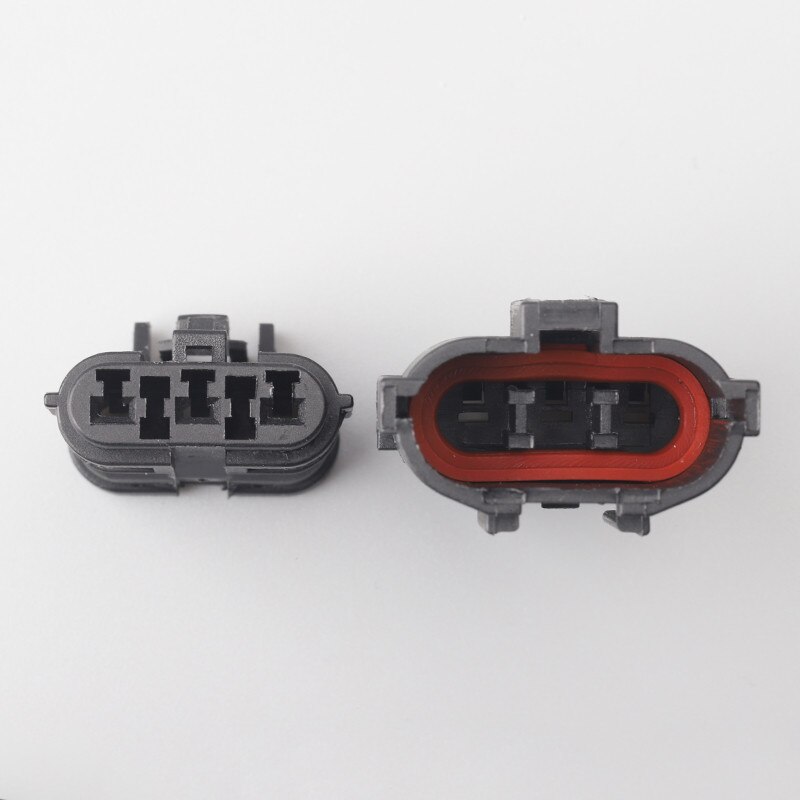 100 sæt sæt  mg640329-5 mg610327-5 sorte swp stil vandtæt han-hun-adapter bilstik 3- benet stik