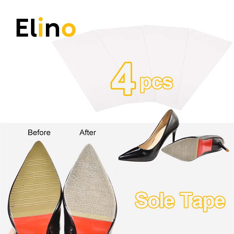 Elino 4 Pcs Zool Tape Anti-Slip Zool Sticker Voor Hoge Hak Zelfklevende Transparante Zool Protector Schoen Accessoires big Size