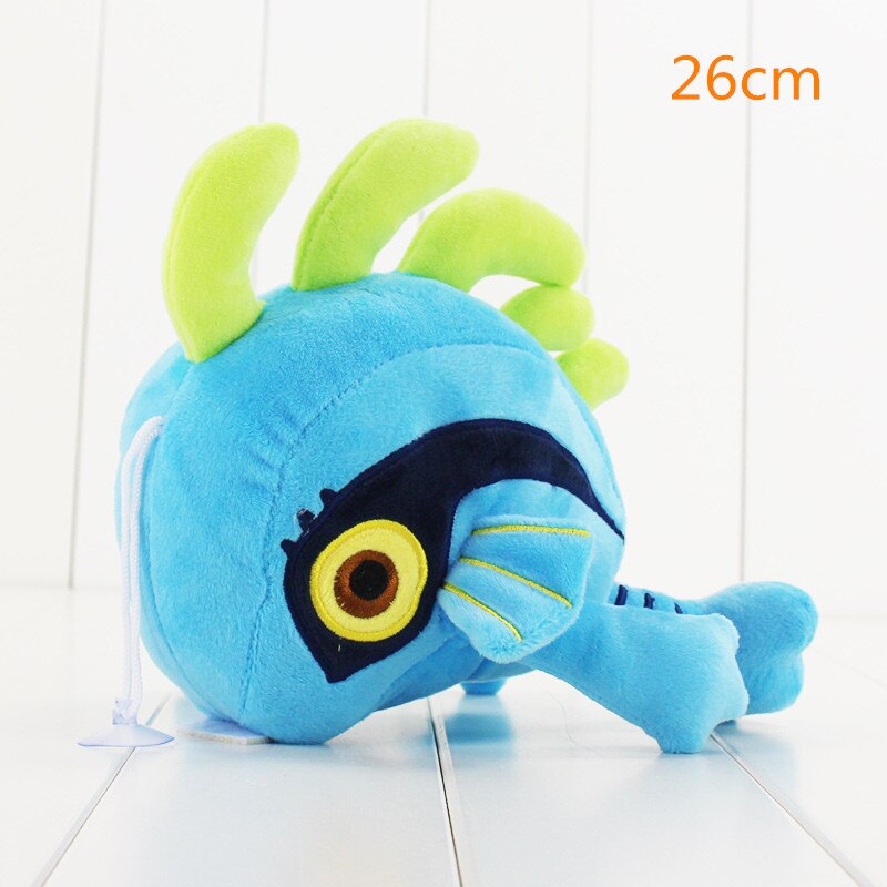 13-33cm eevee murloc plush cartoon doll toys Jigglypuff Chansey Zygarde Pikipek Goomy white Alola Vulpix Rotom Growlithe dog toy: Murloc blue