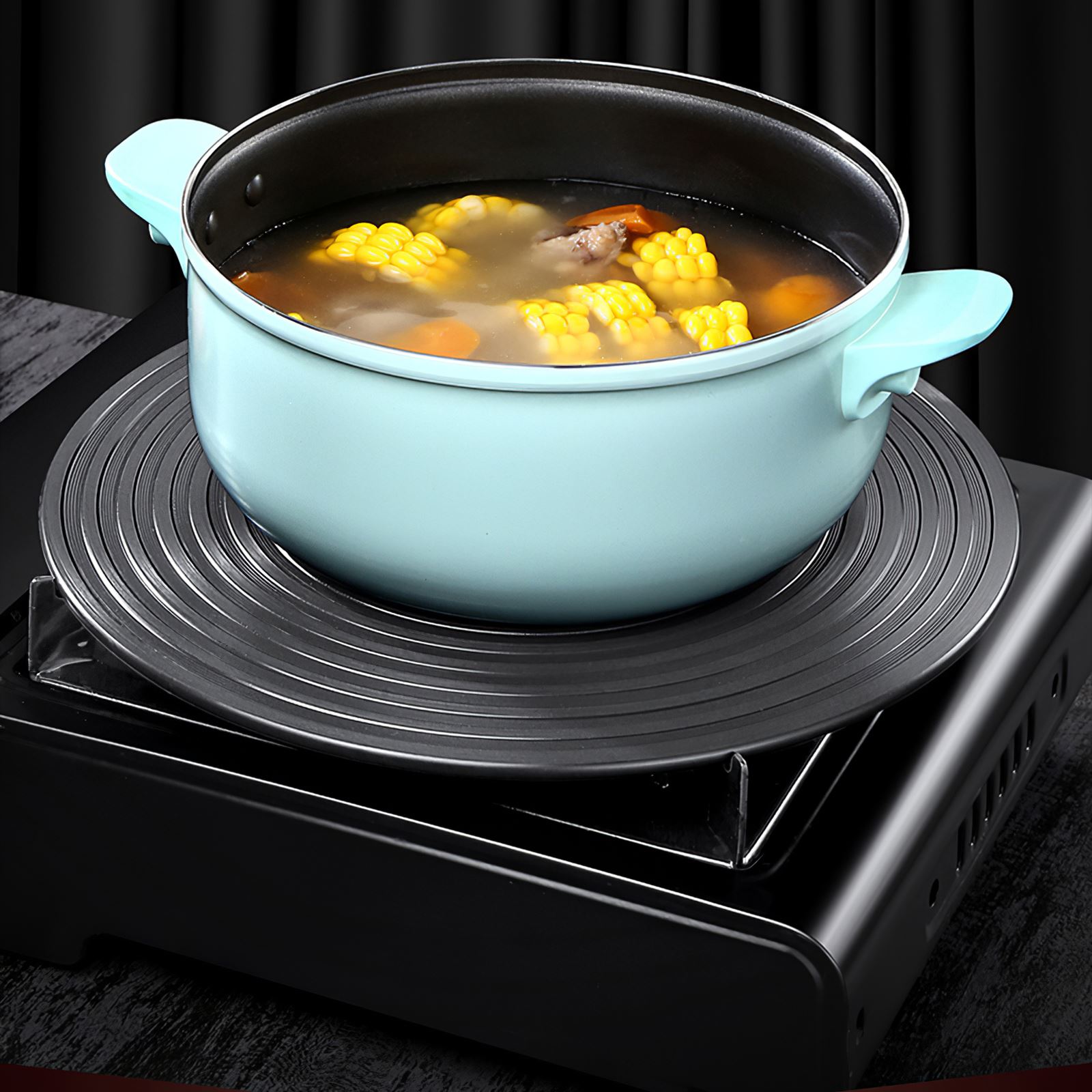 Aluminum Alloy Heat Induction Heat Spreader Heat Conduction Plate Anti-Slip Round Thawing Board Heat Diffuser for Kitchen Pot