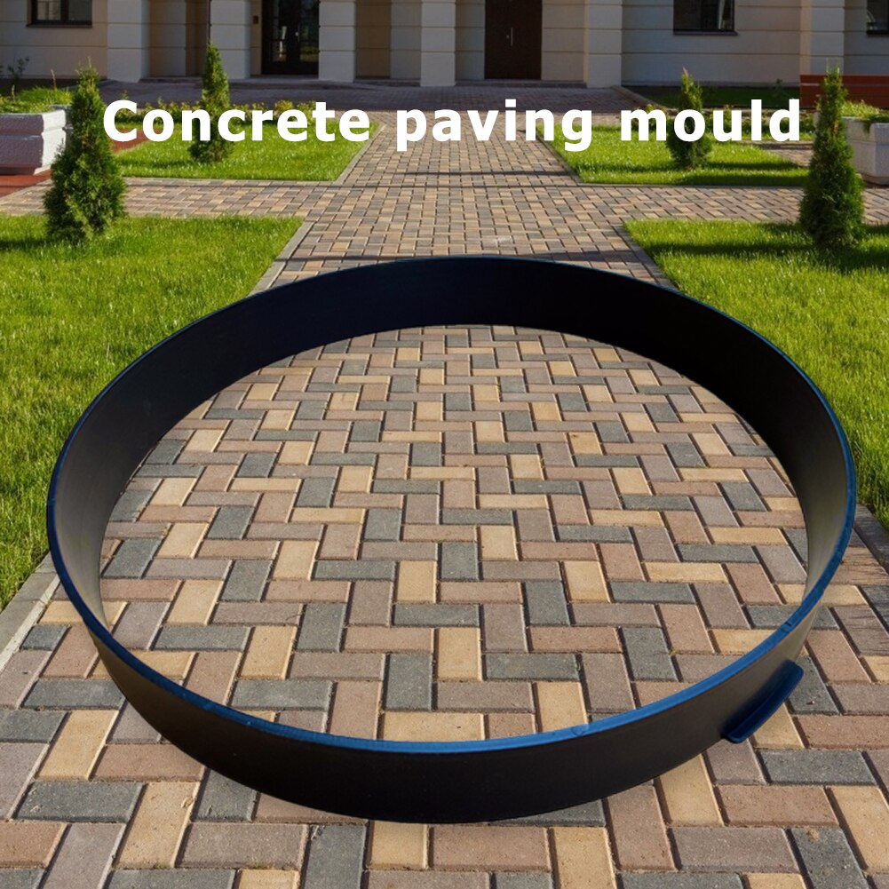 Round Floor Path Walk Maker Mould DIY Pavement Black Paving Concrete Mold for Garden Lawn Stone Road Floor Path Maker