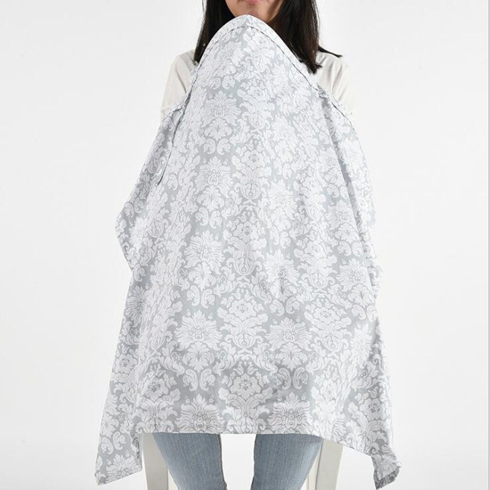 Muselina de algodón transpirable para lactancia materna, bata de muselina de Color sólido multifuncional para exteriores, gran tamaño, cubierta de lactancia alimentación: creamy-white