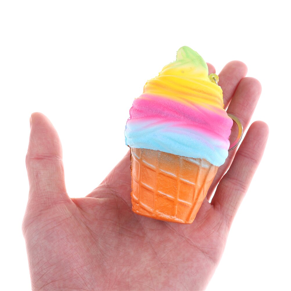 9,2 CM Eis Regenbogen Farbe Squishy Spielzeug Telefon Riemen Lindert betonen Langsam steigend Bunte Süß Duftenden Kind Spielzeug
