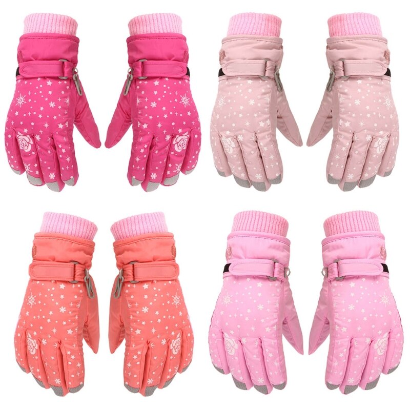 Gants de ski pour enfants, cyclisme, moufles épaisses et chaudes, imperméables, coupe-vent, Sports de plein air, Snowboard, pour filles et garçons