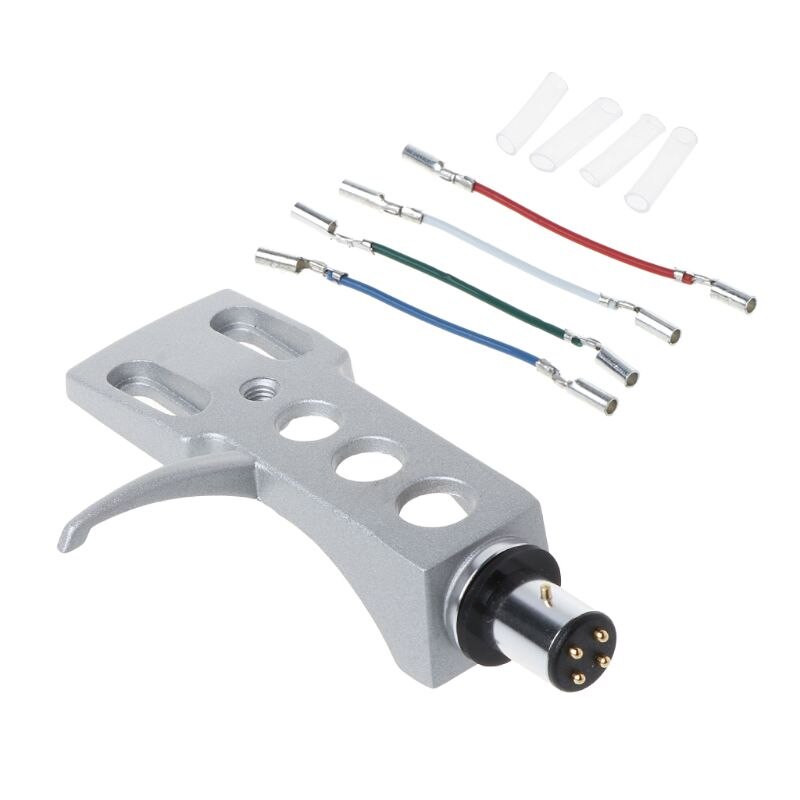 Turntable headshell mount universal lp phono cartridge replacement phonograph head holder stylus lead wire: S