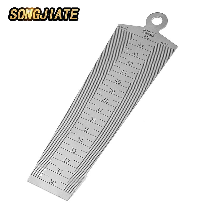 SONGJIATE stainless steel gap ruler straight steel ruler tapered ruler aperture gauge