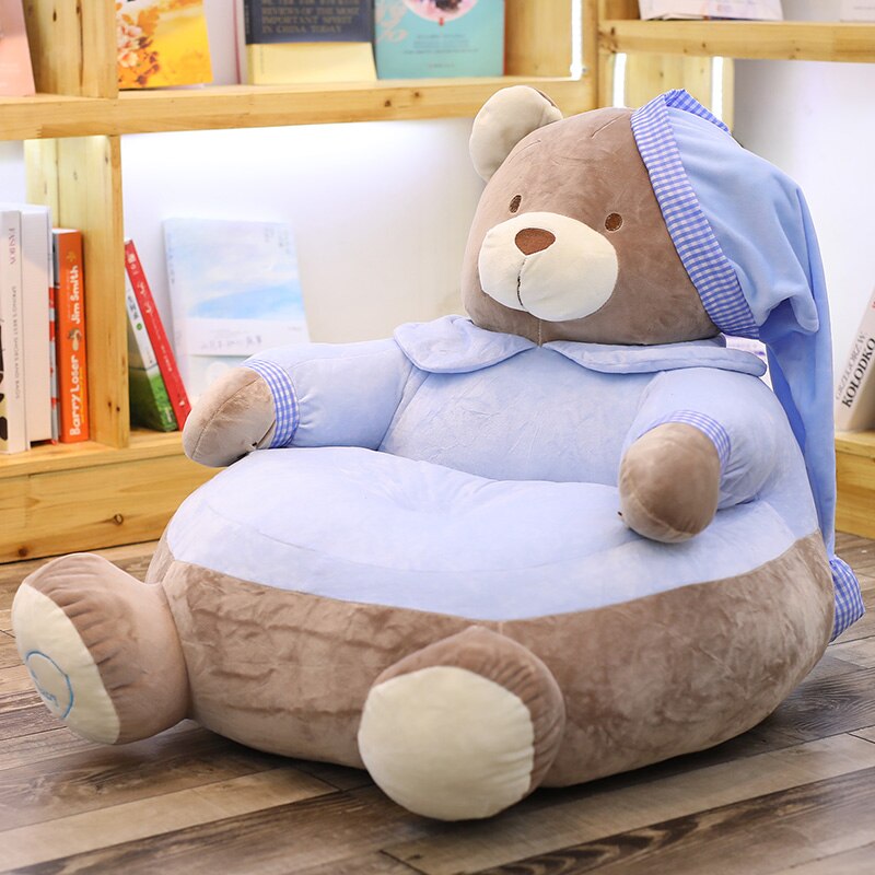 Cómodo y suave sofá cama de dibujos animados de dormir perezosa para niños bebé peluches sofá mascota suministro de Navidad de cumpleaños