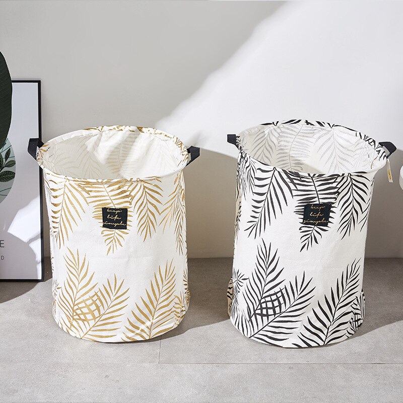 Bathroom Folding Laundry Basket Leaves Folding Bag Waterproof Clothes Toy Container Organizer Laundry Basket Bag