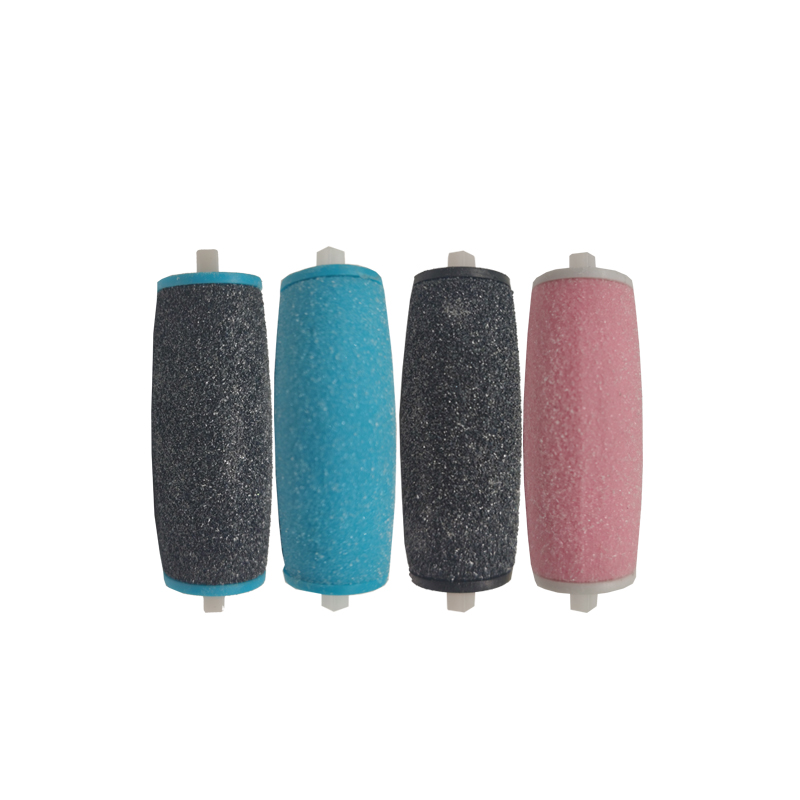 2 stuks/verpakking vervangende rollerkoppen voor scholls pedi skin remover, herstellende voetknarsmachine, peeling pedicure-apparaat