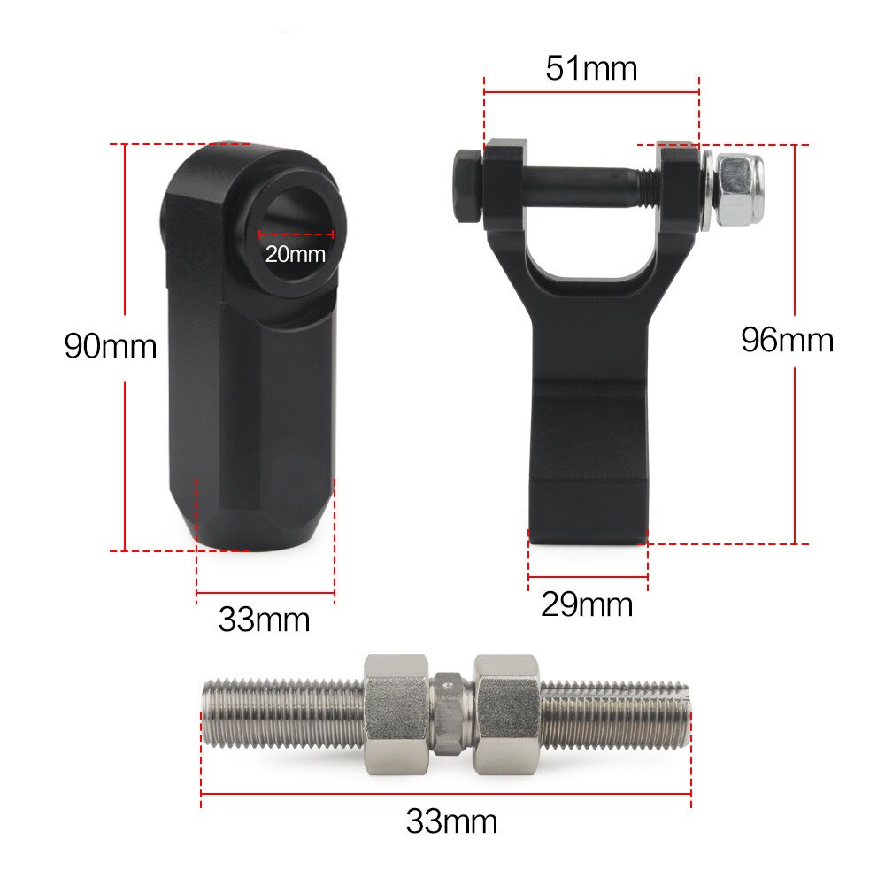 Kit de rabaissement avant et arrière pour ATV noir, 3.5 pouces, pour Raptor 350 YFM350 2004, 660, 660R, YFM660R, -2001, 2005, 700, 700R, YFM700, 2006,