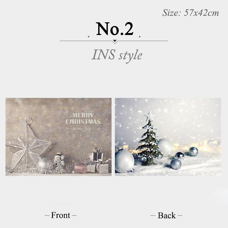 3d juletræ sne lampe billede ins stil 57 * 42cm fotografering baggrund til mad kosmetik kamera foto rekvisitter: Ins stil nr. .2
