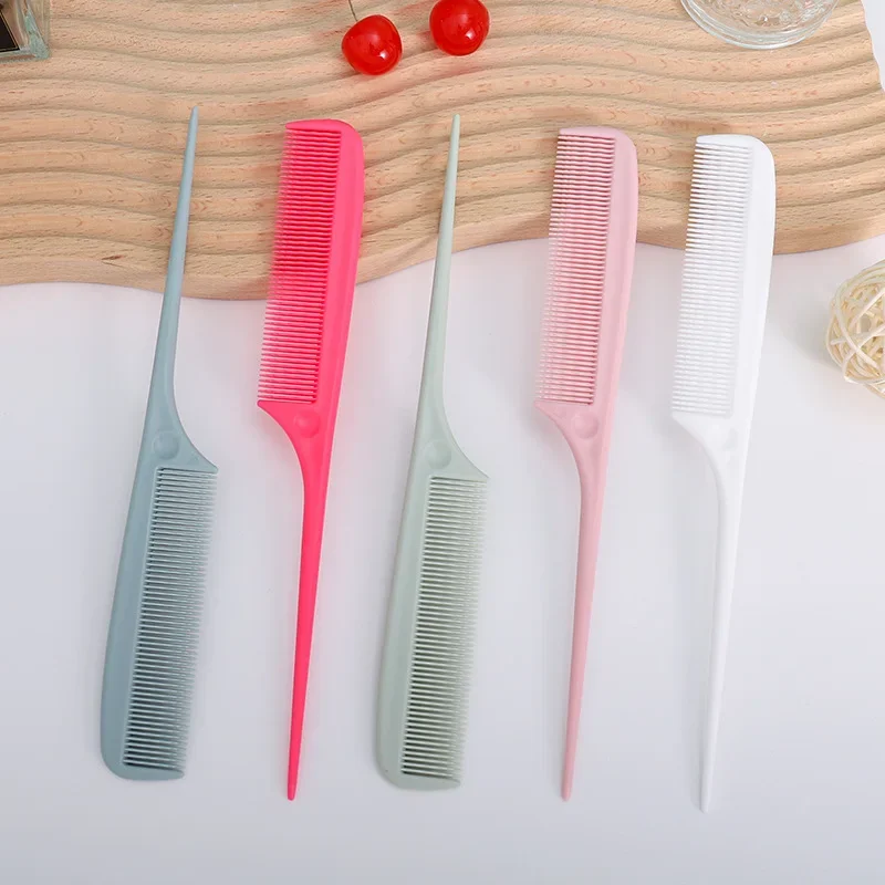 Peine de cola de pelo , peine de corte de pelo de salón , peines de estilismo para el cuidado del cabello de salón con pinchos de acero inoxidable