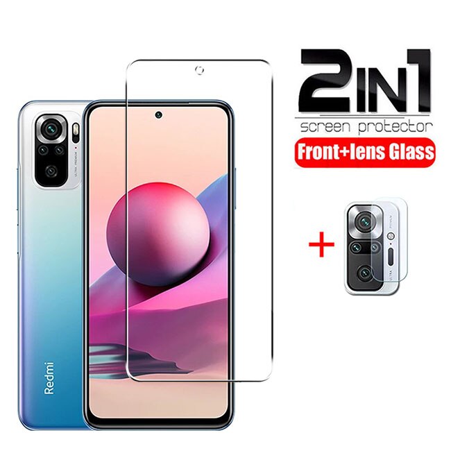 4in1 Tempered Glass For Xiaomi Redmi note 10 10S Global Screen Protector Camera Lens Protective Film For Redmi note 10 Pro glass: 2 HD glass / Redmi note 10S