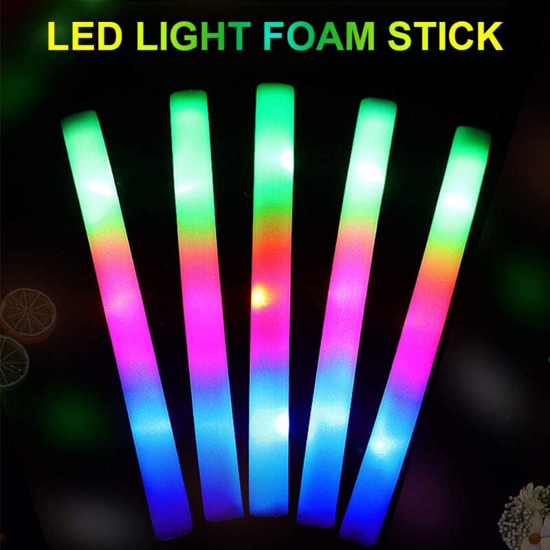 Palo de espuma LED de 30 piezas para , palos de luz para cumpleaños, boda, Festival, eventos deportivos, conciertos, accesorios para fiestas de Halloween y Navidad