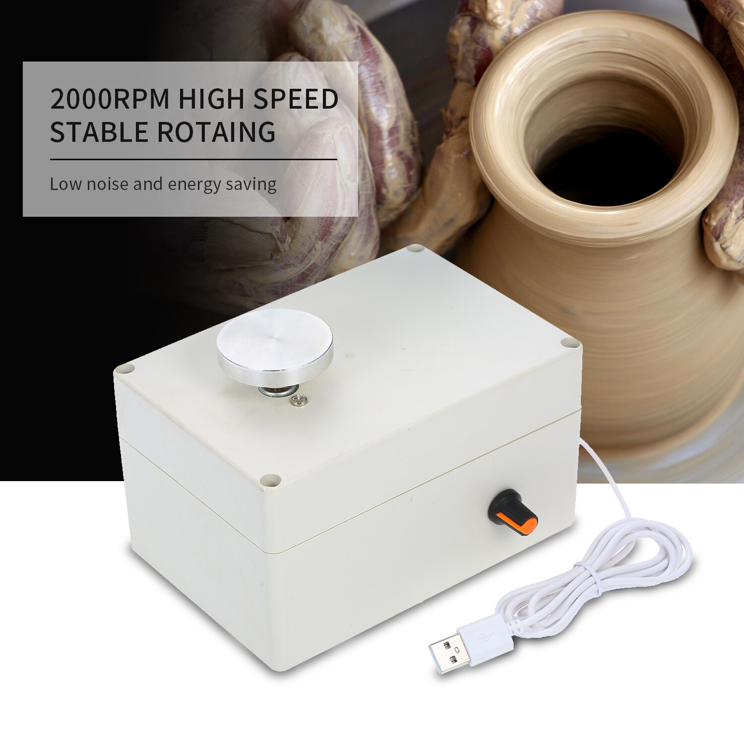 Mini USB Pottery Wheel Machine 4.5cm Turntable Handmade Clay Throwing Making Ceramic Machine for Ceramics Clay Art Craft