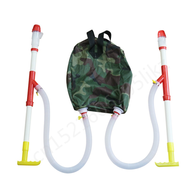 Fertilizante de doble tubo multifunción con bolsa Manual de maíz y árbol, herramientas de apósito, esparcidor de fertilizante pequeño, suministros de jardín: A