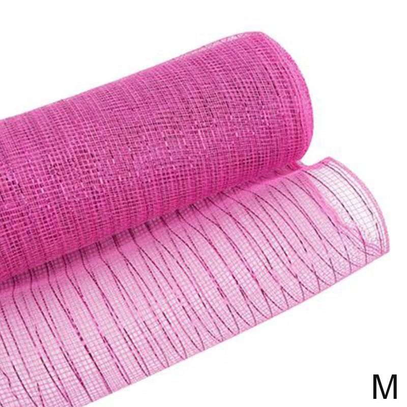 Mesh Ribbon Home Wedding Decor Poly Mesh Ribbon With Metallic Foil Each Roll For Wreaths Swags Bows Wrapping And Decorating: M