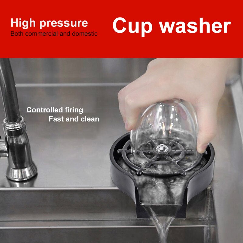 Kitchen Sink Automatic Cup Washer Glass Rinser Bar Glass Rinser Coffee Pitcher Wash Cup Tool Kitchen Sink Accessories