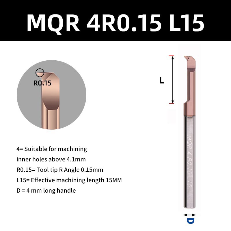 KaKarot MQR cortador de perforación para taladrado carburo recubierto Mini herramienta de torneado de torno interno copia de aleación de acero de tungsteno de agujero pequeño: 31 mm