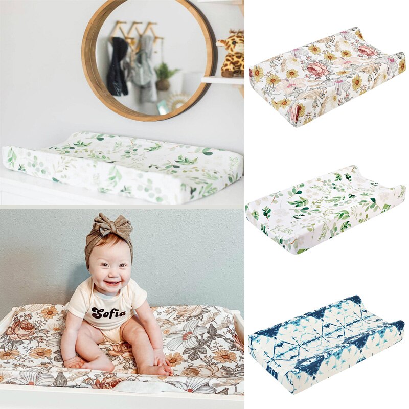 Baby Diaper Pad Cover Soft Reusable Removable Baby Diaper Changing Mat Breathable Baby Diaper Bed Mattress Cotton Cover