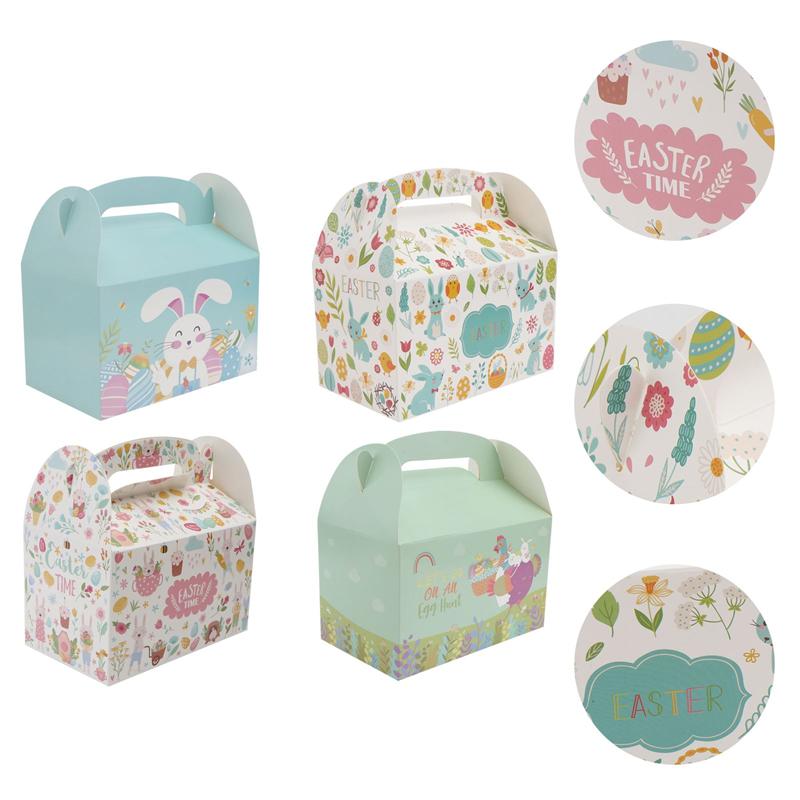 12pcs Easter Boxes Candy Packing Box Easter Egg Storage Box Party Decoration Accessories