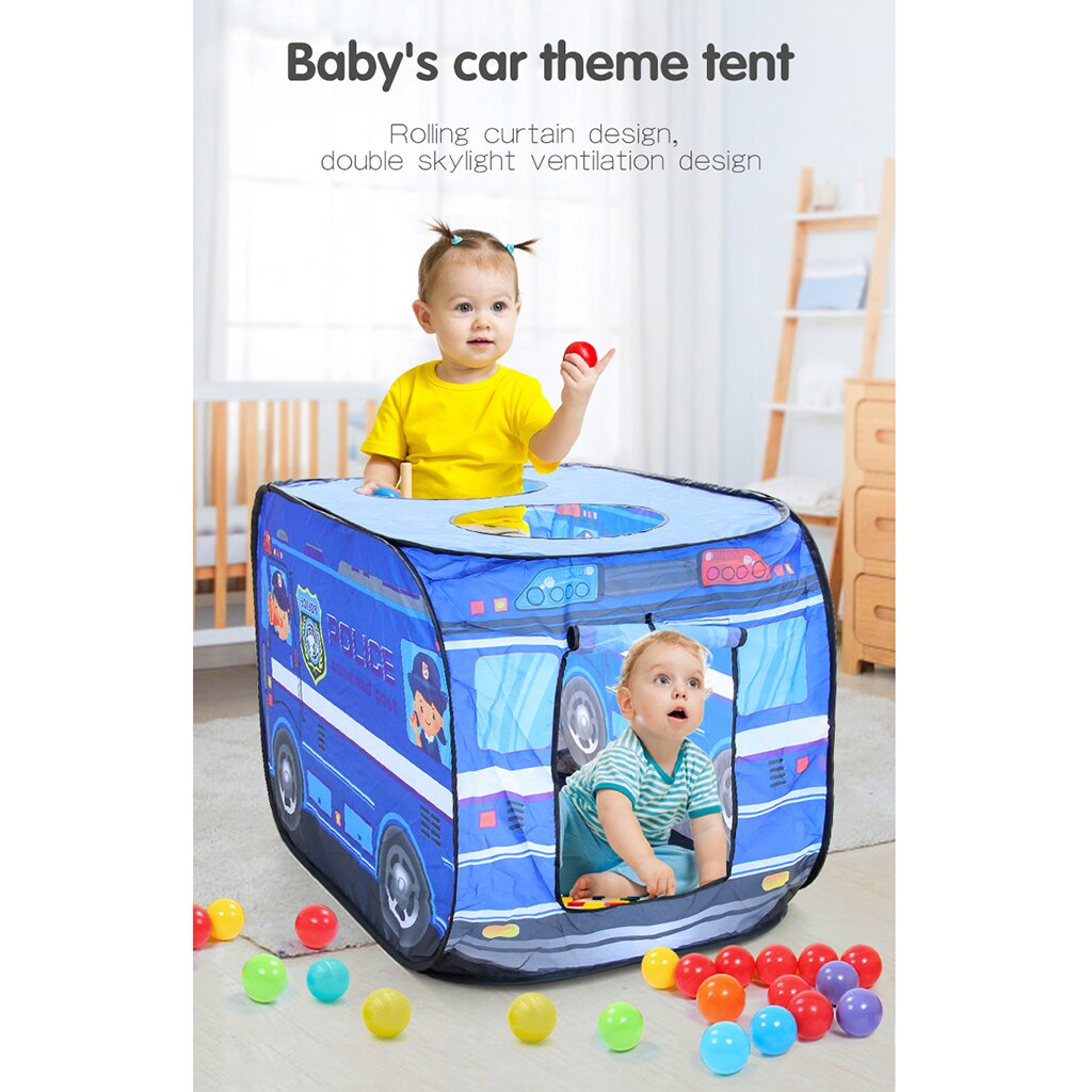 Opvouwbare Truck Spelen Tent Voor Kinderen Jongens &amp; Meisjes Playhouse Indoor Outdoor: police car