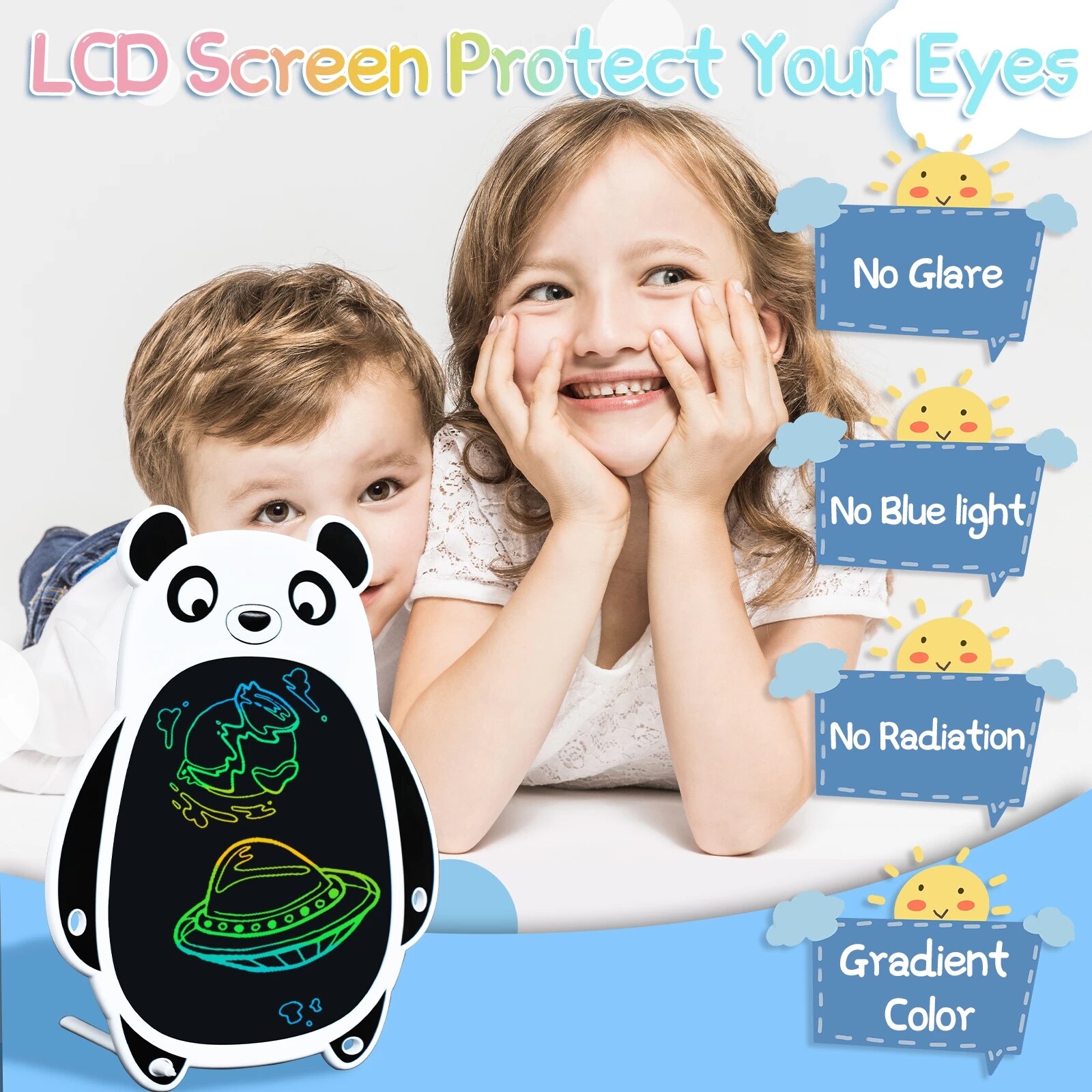 LCD Writing Board 8.5 inch Cartoon Drawing Tablet Digital Graphic Drawing Board Kids Handwrinting Tablet for home Online Class