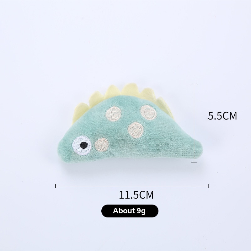 1 pièces fournitures chat jouets auto-excité cataire en peluche jouet dinosaure glace soie en peluche chat menthe en peluche chat accessoires: 03