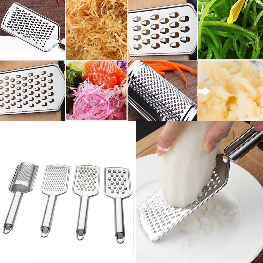 Practical Cheese Grater Home Stainless Steel Rotary Slicer Stainless Steel Handheld Cheese Grater Multi-Purpose Kitchen Tools