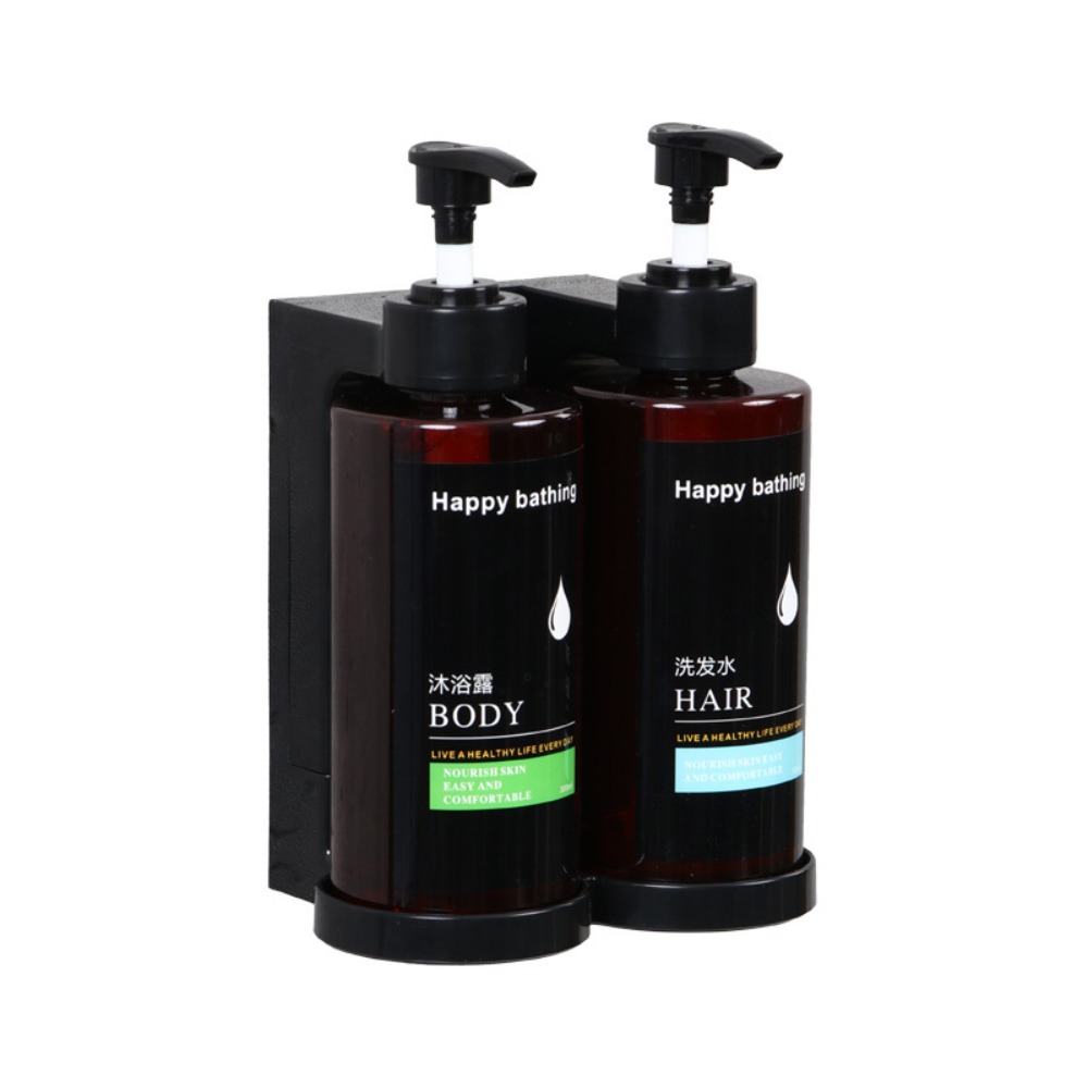 300ML Shampoo Bodywash Dispenser Bottles Wall-mounted Amber Empty Shampoo Bottles with Pumps Large Capacity Shower Bottles: PURPLE
