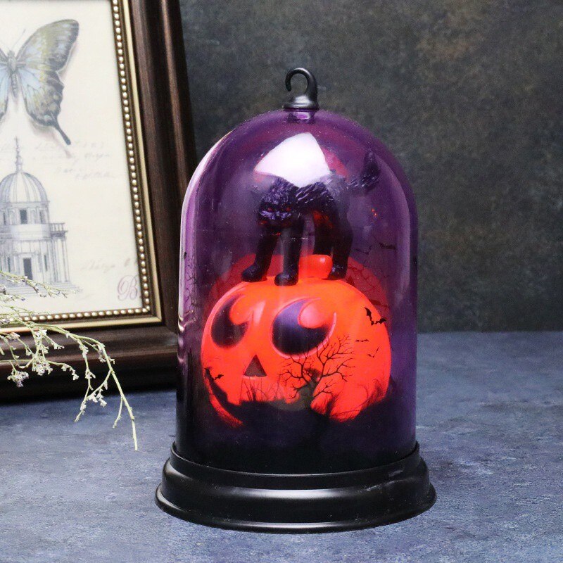 9*9*14.5cm halloween græskar kraniet string lys kranie lampe gør det selv hængende halloween dekoration til hjemmefest forsyninger