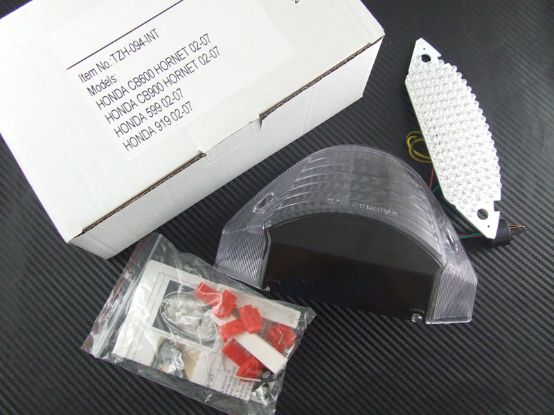 Feu arrière de moto avec clignotant LED, pour HONDA CB600 HORNET CB900 HORNET 599 919 2002 2003 2004 2005 2006 2007: CLEAR
