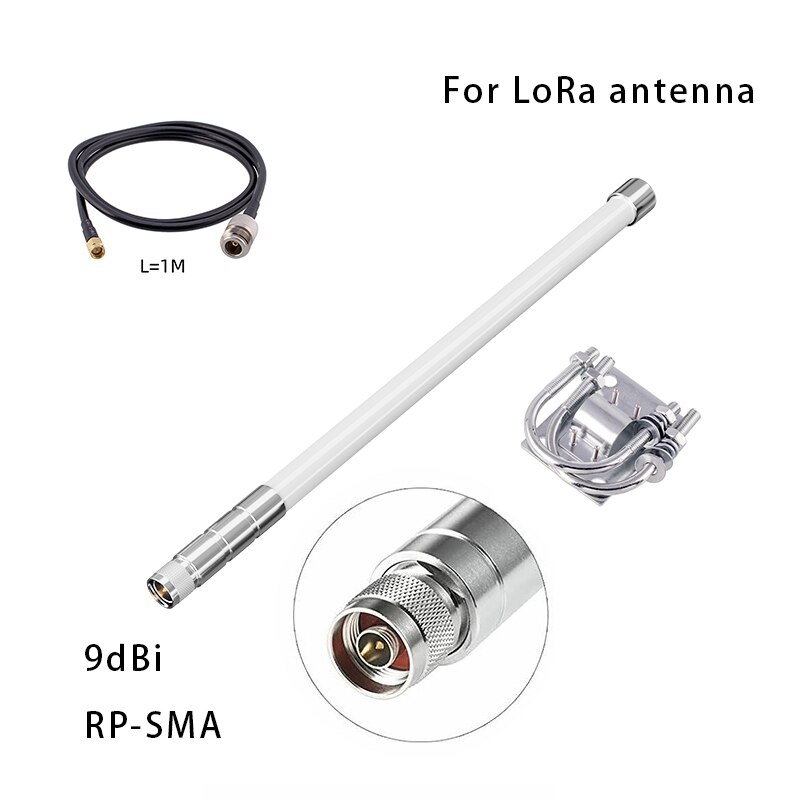 868-930Mhz Antennes Voor Helium Hotspot Mijnwerker 9dBi Antenne Voor Rak Nebra Bobcat N Vrouwelijke Naar RP-SMA Mannelijke laag Verlies KSR200 Kabel