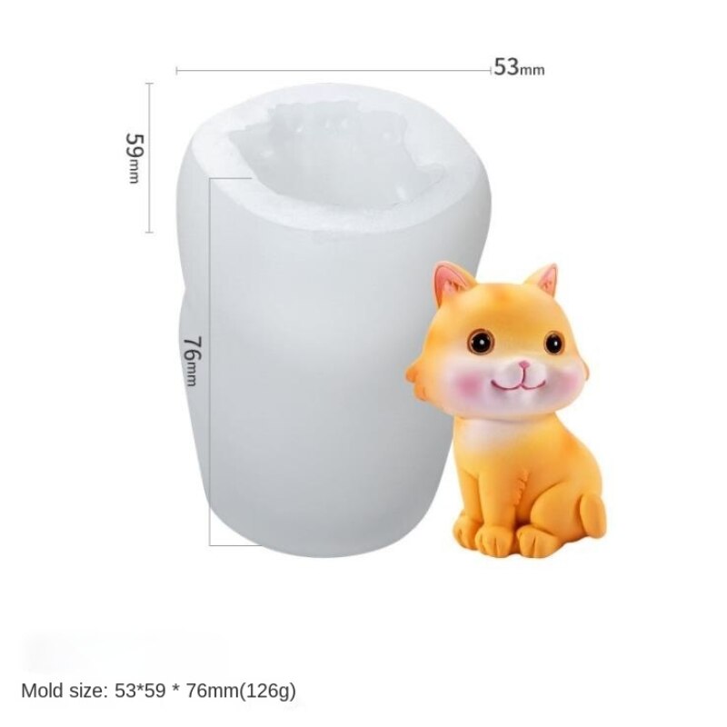 Forme di gatto 3D per candele stampi in silicone per artigianato stampo in resina 3d candela kit per candele fai-da-te stampi fatti a mano stampi in silicone