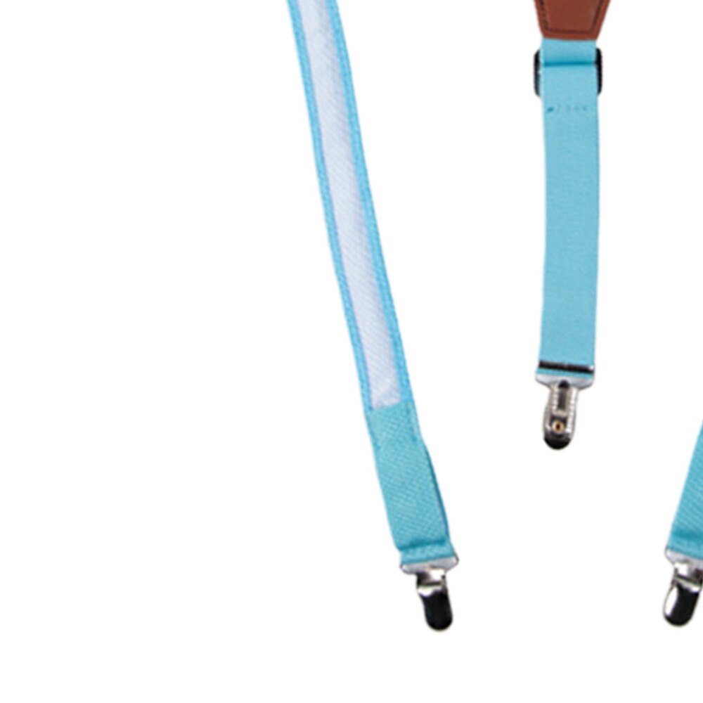 LED Clip-on Suspenders Glowing Adjustable Printing Elastic Y-shaped Braces Luminous Trouser Straps for Men (Red)