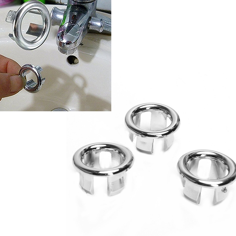 Praktische 3 Bad Sink Ring Overloop Cover Spare Wasbak Cover Badkamer Keramische Wastafel Overloop Ring