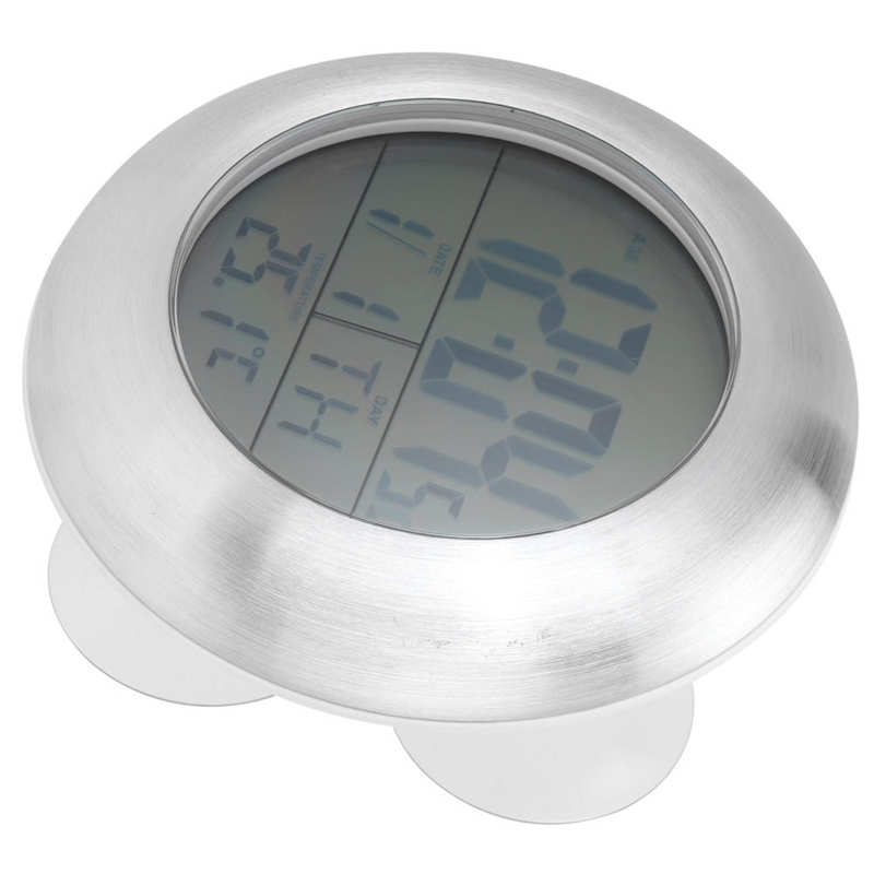 Shower Wall Clock Portable Waterproof Digital Clock with Temperature Calendar Display Clocks Bathroom Shower Clock