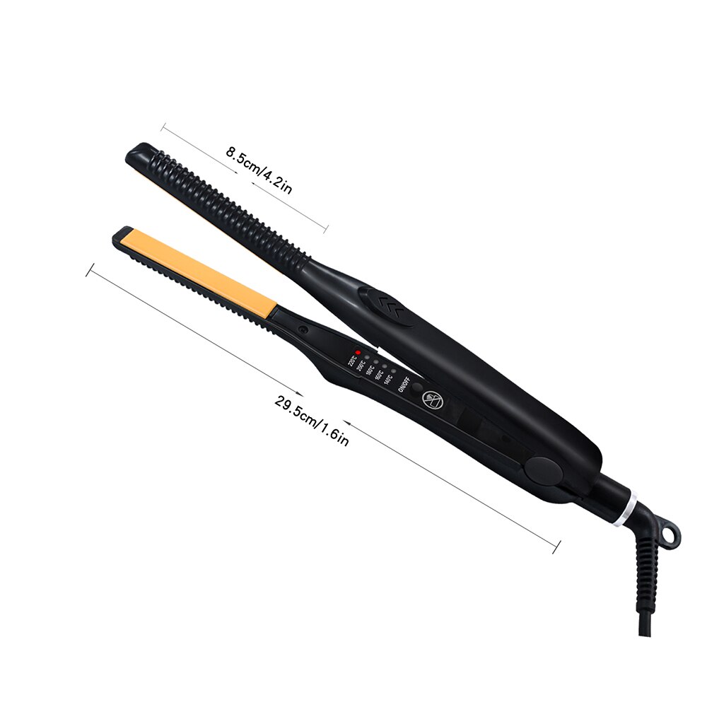 Mini Hair Straightener Small Flat Iron for Short Hair Beard Styler Thin Plate Straightening Curling Iron Portable Hair Curler