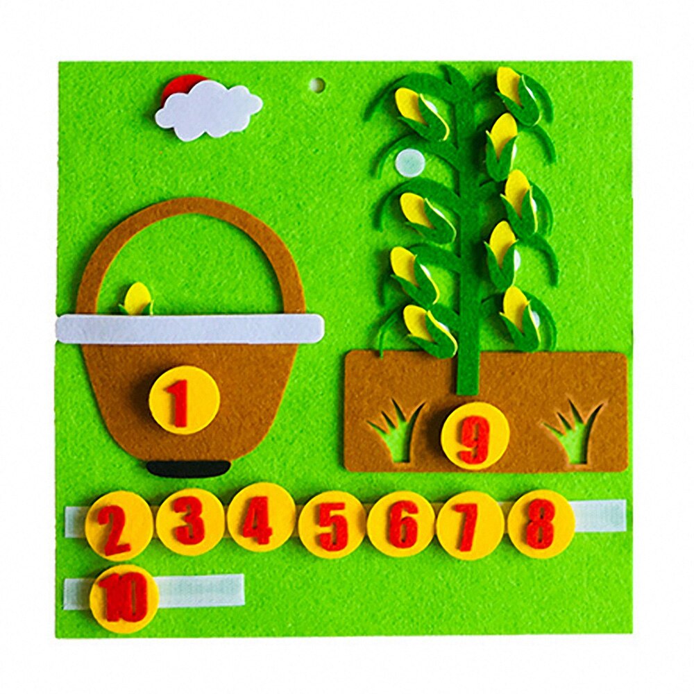 Kids Montessori Materials Educational Toys Numbers Counting Toy DIY Non-woven Math Toys Learning Toys for Children Teaching Aids: K