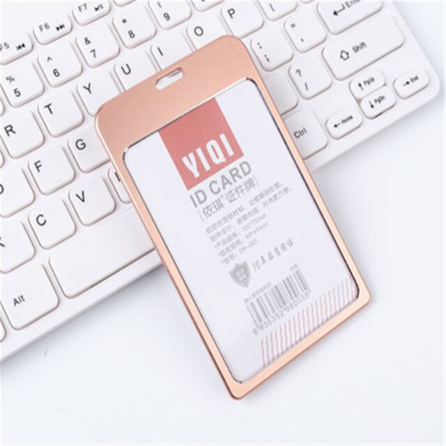 1Pc Aluminium Card Sleeve Id Badge Case Clear Bank Credit Card Badge Holder Accessoires Uiten Mijn Persoonlijkheid: Gold