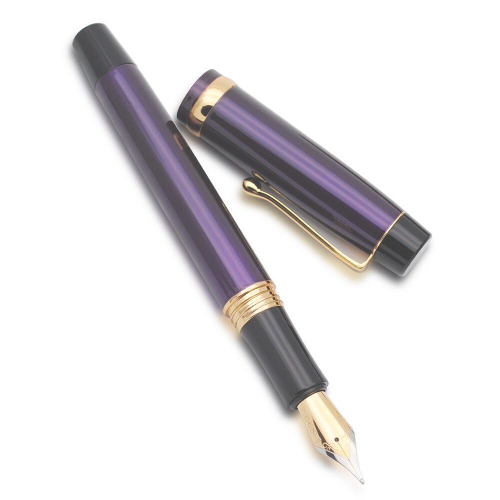 Jinhao 15 Metal Fountain Pen with Golden Clip M Nib 0.7mm Ink Pen