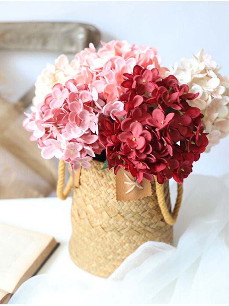 Kunstmatige pioenbloemdecoratie, geconserveerde hortensia, familiehuwelijksfeest, verjaardag Nieuwjaar Valentijnsdag boeket